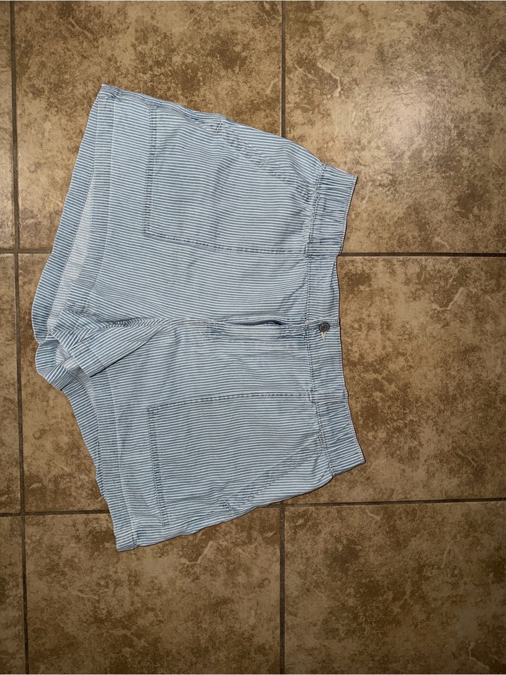 Gap Striped High Waist Shorts in Blue & White Size XL